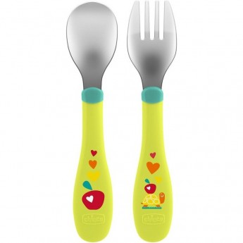 Набор посуды CHICCO METALCUTLERY, Зеленый Набор посуды CHICCO METALCUTLERY, Зеленый
